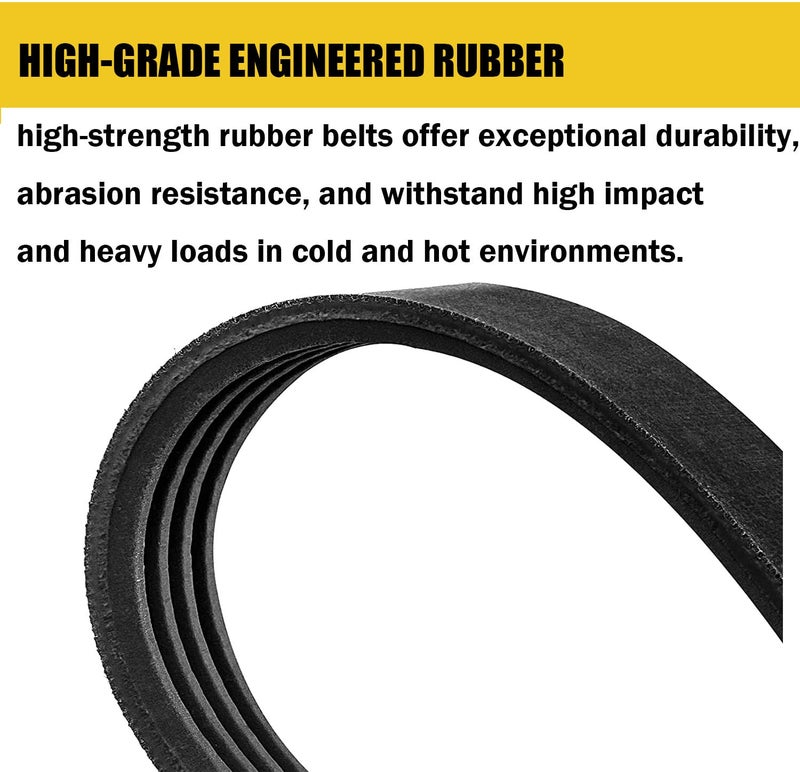 RO6G 119214000 BandSaw Drive Belt for Craftsman 10 Inch Band Saw 1/3 HP Motor 1-JL22020003 119.214000 124.214000 351.214000 (Ribbed Belt) - 2 Pack - Image 5